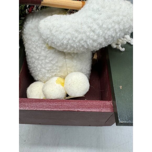 Christmas snowmen plush figurines bike wood wagon snowball fight shovel 13" READ - Picture 7 of 8